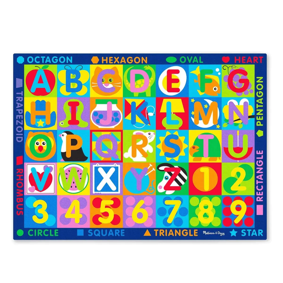Melissa & Doug Jumbo Activity Rug Educational Abc 123 Playing Cards 1