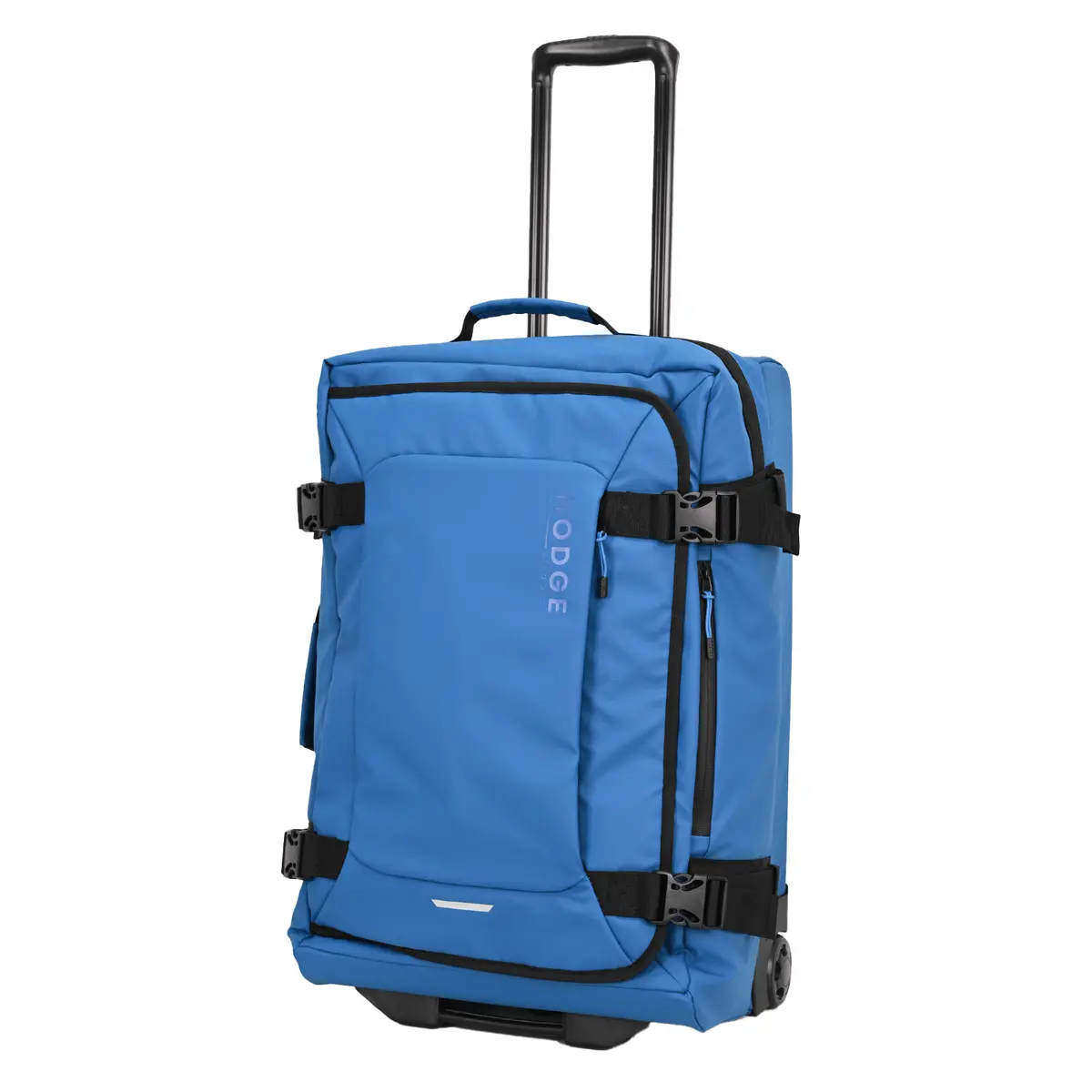 Aventura Duffle Suitcase Luggage 2 Wheel Trolley Case Blue Soft Shell 1