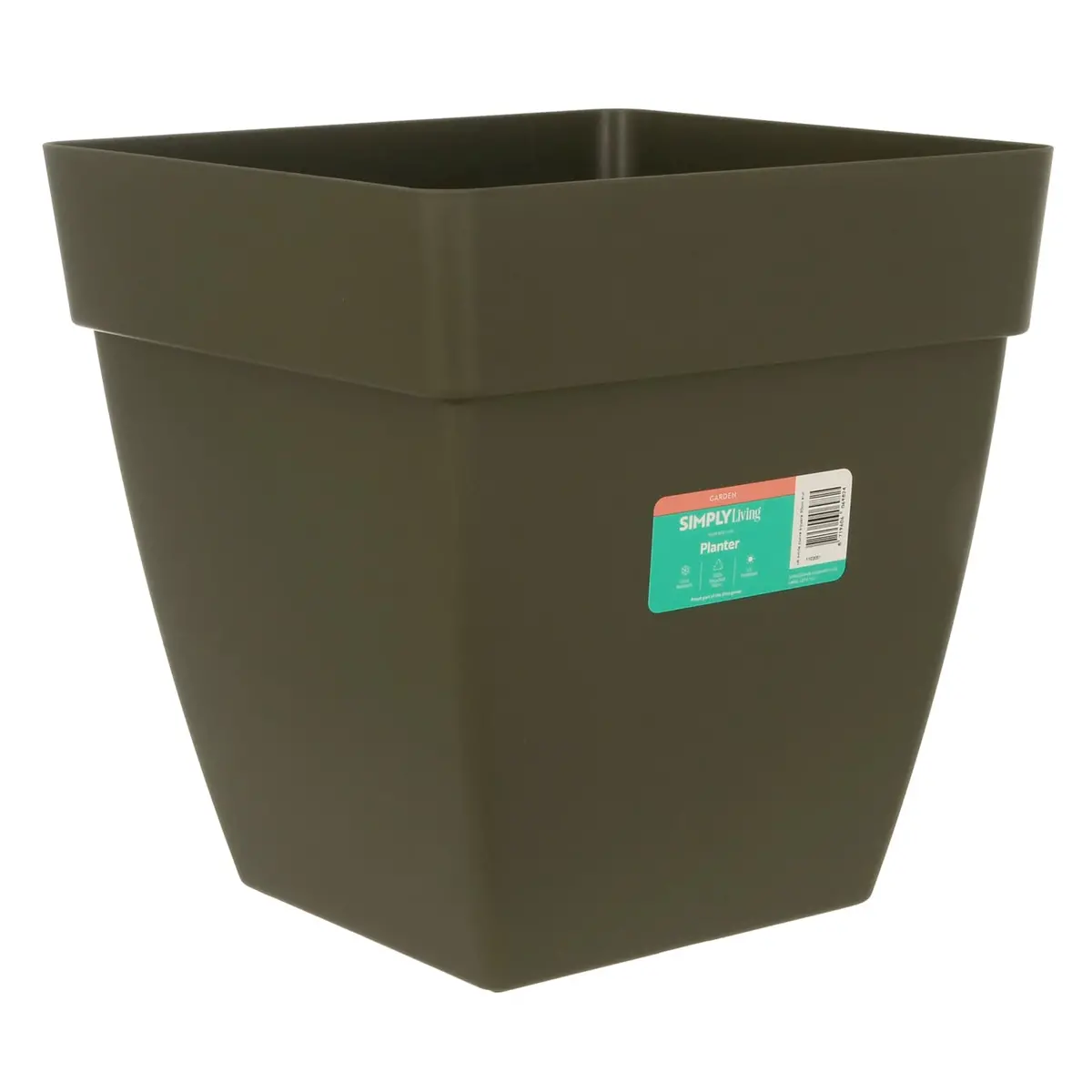 Simply Living Square Planter Basic Plant Pot 100% Recycled Plastic 1
