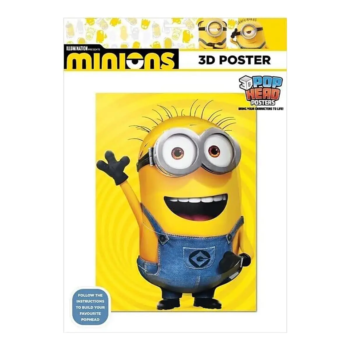 3D Poster Pop Heads Character Kids Bedroom Wall Decoration 40Cm 1