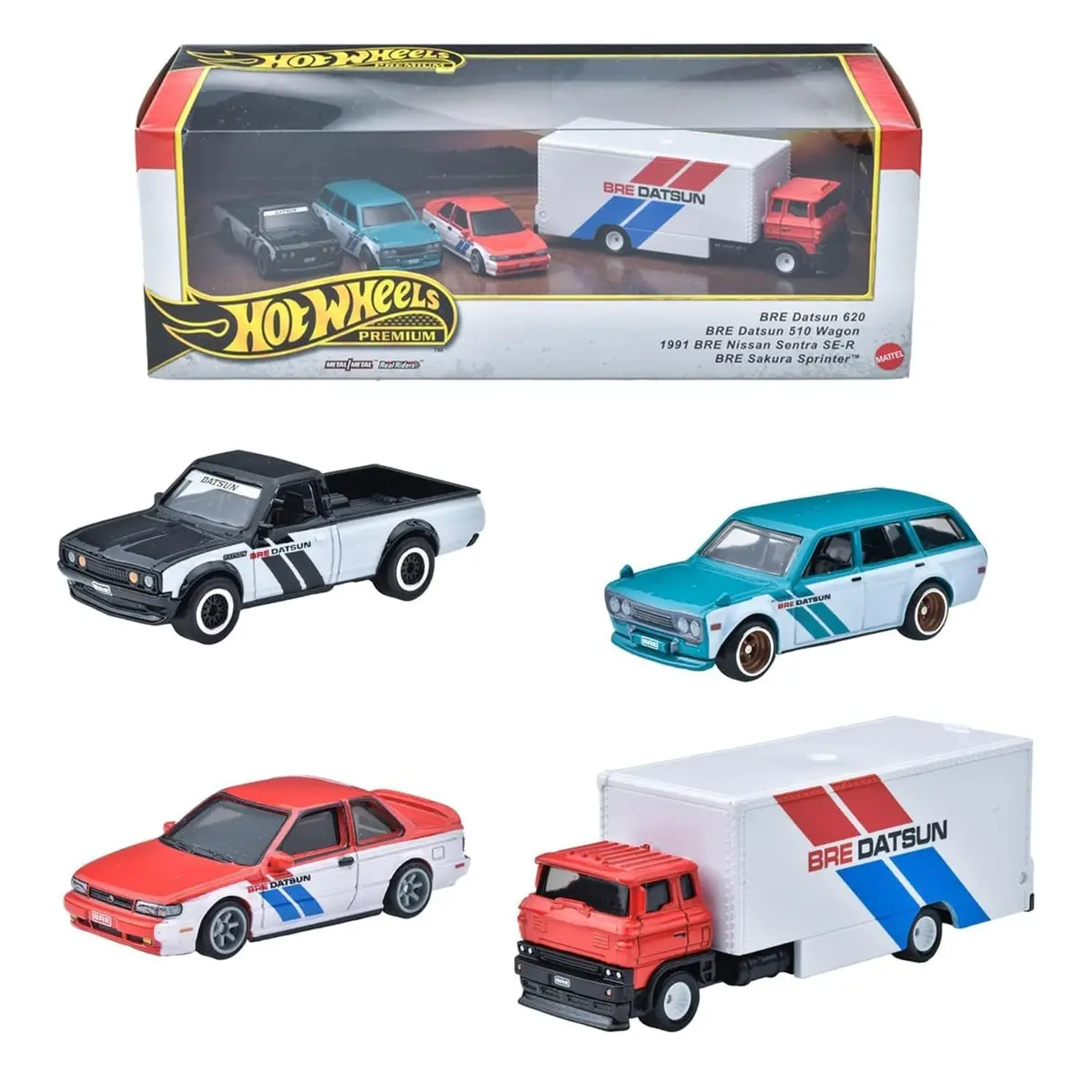 Hot Wheels Premium Bre Collector Die-Cast 4 Vehicle Pack 1:64 1