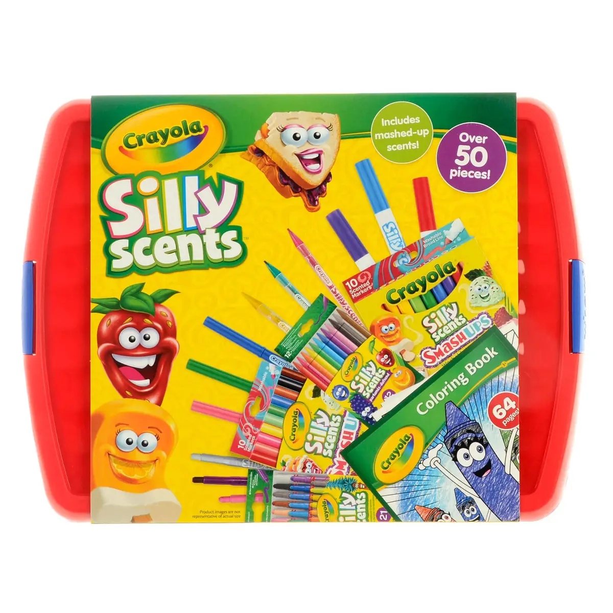 Crayola Silly Scents Storage Tub Colouring Book Markers 50 Pieces 1