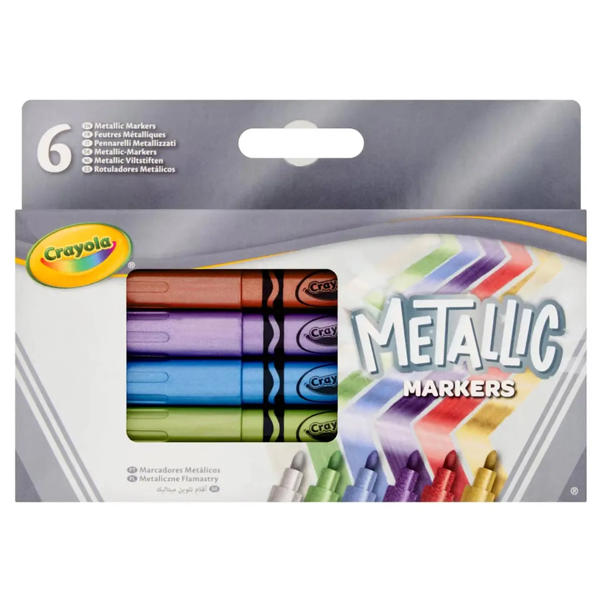 Crayola Pack Of 8 Metallic Markers Arts Crafts Drawing Colouring 1
