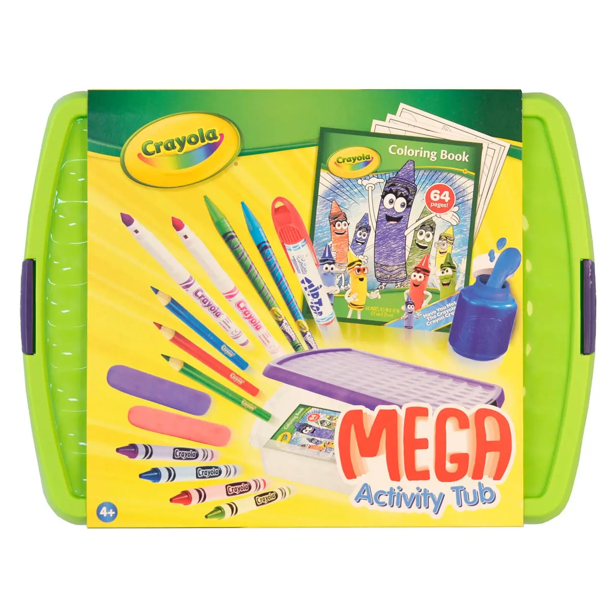 Crayola Mega Activity Tub Paint Pens Clay Colouring Book 62 Pieces 1
