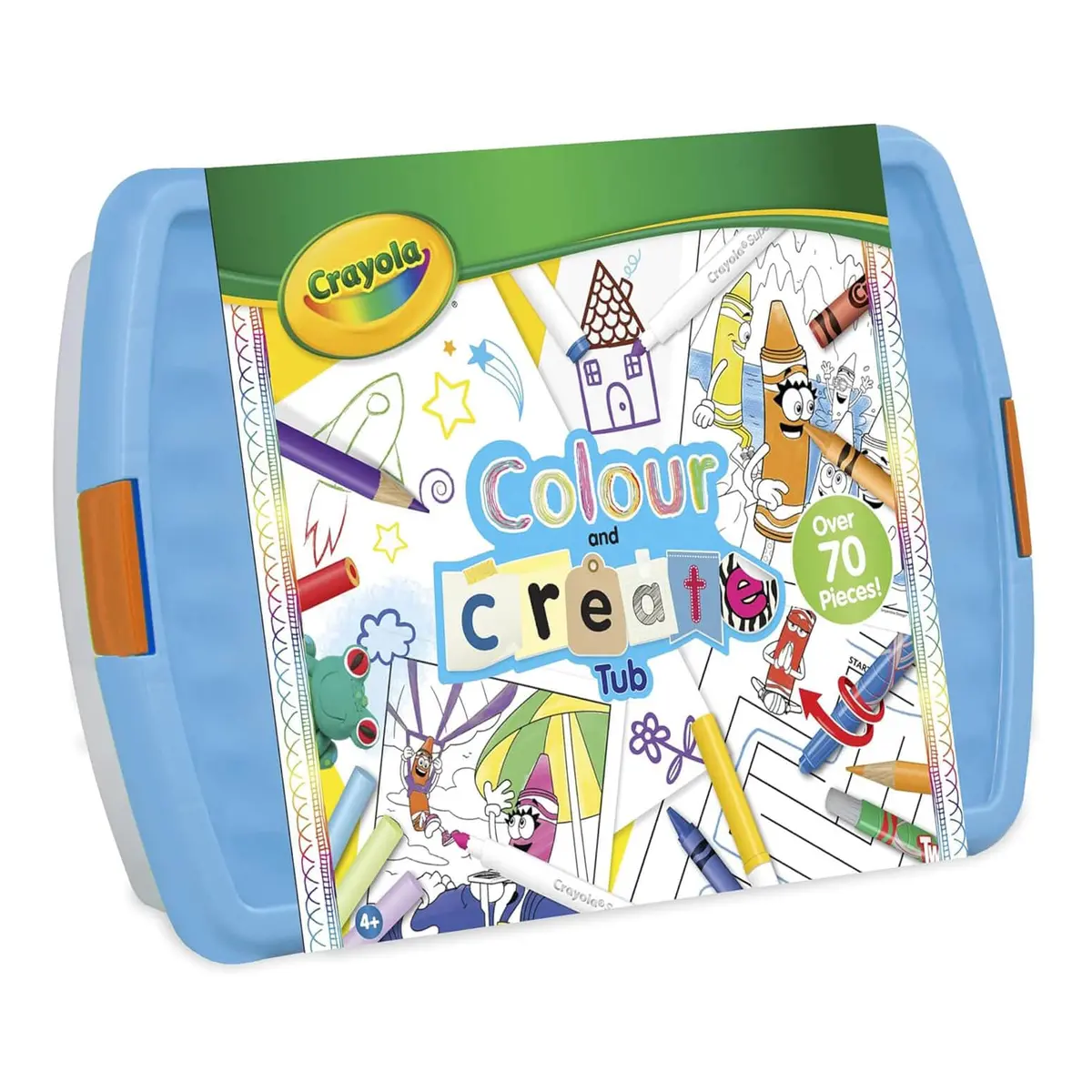 Crayola Colour & Create Tub Chalk Pens Clay Crayons Book 75 Pieces 1