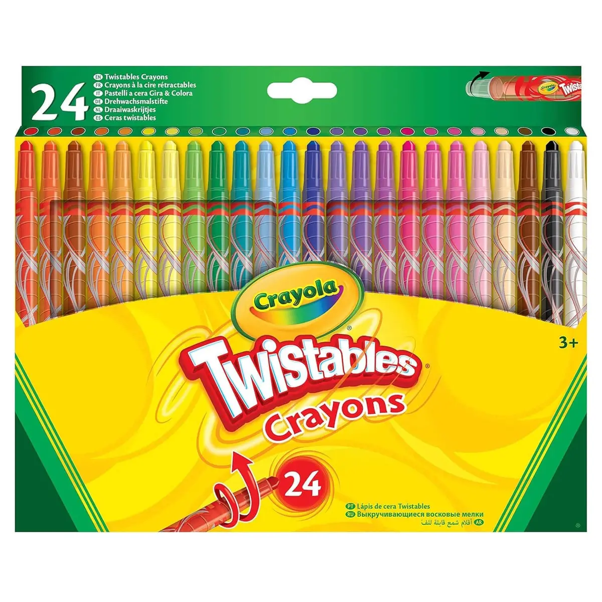 Crayola Pack Of 24 Twistables Crayons Vibrant Colours Kids Art 1