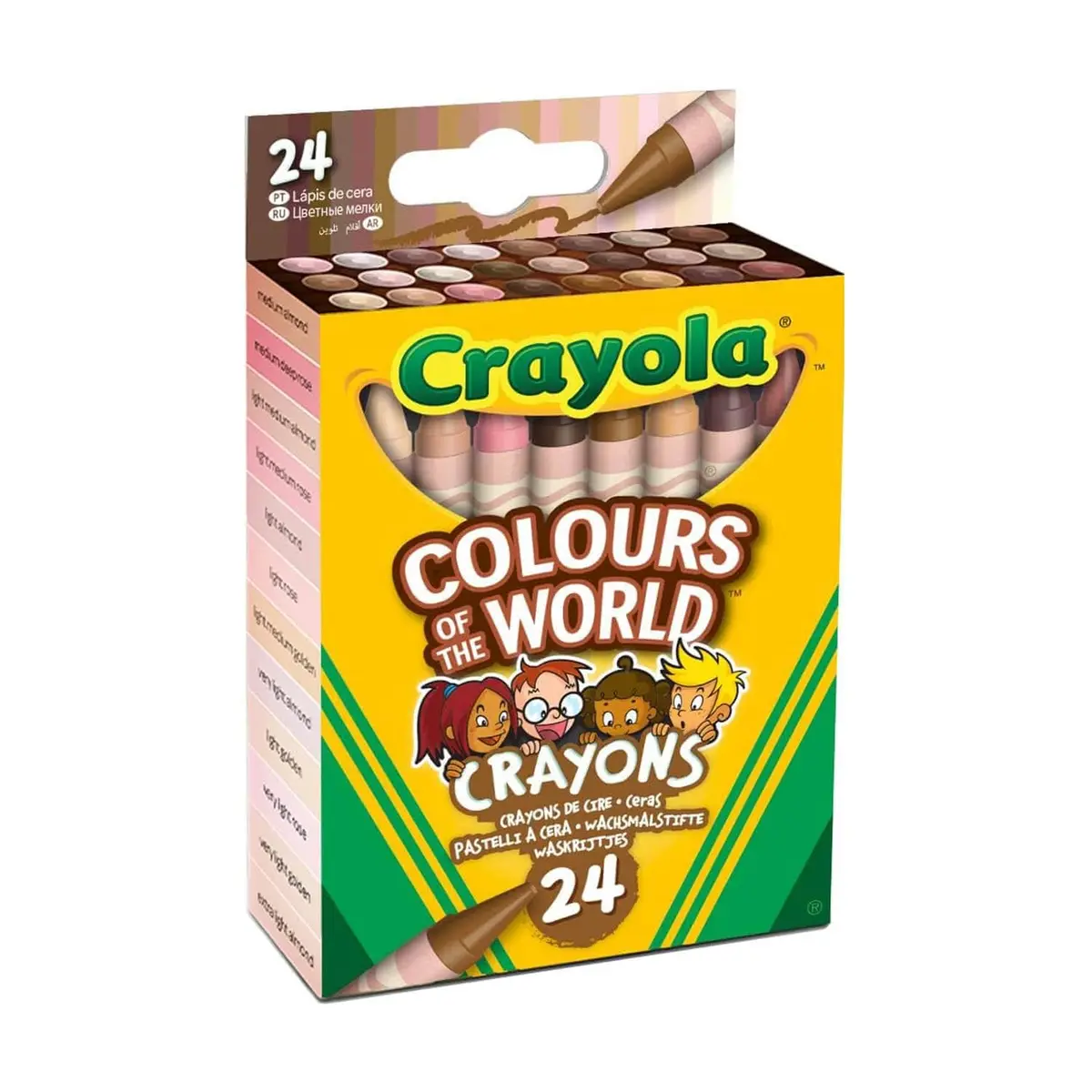 Crayola Pack Of 24 Colours Of The World Crayons Multicultural 1