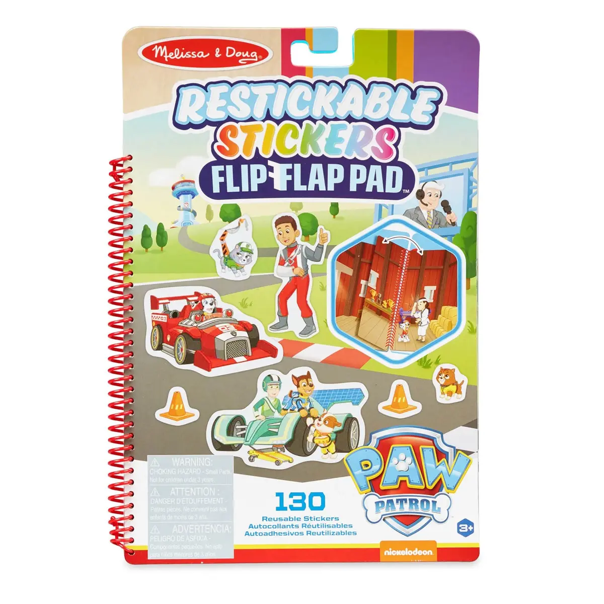 Paw Patrol Restickable Stickers Flip Flap Pad Spiral Book 1