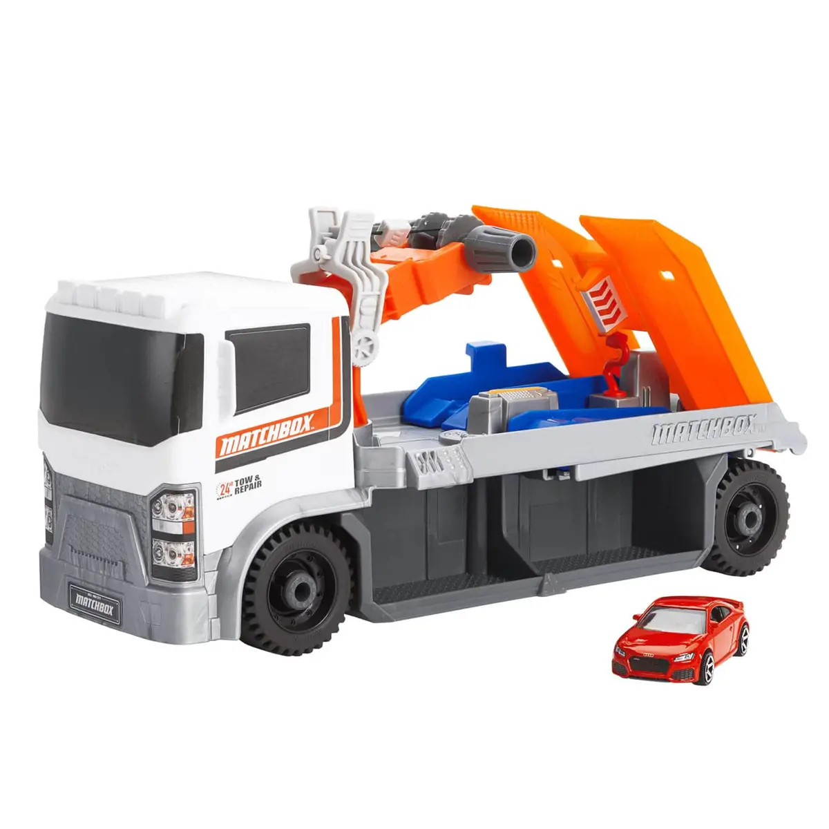 Matchbox Tow & Repair Truck With Audi Tt Car Action Drivers 41Cm 1