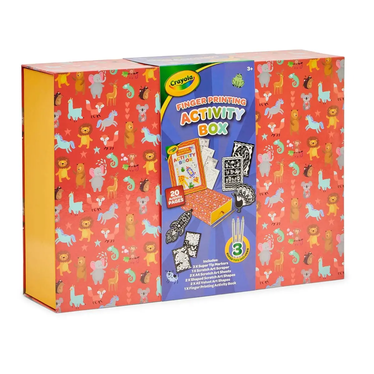 Crayola Activity Box Finger Printing Book Markers Scratch Art 1