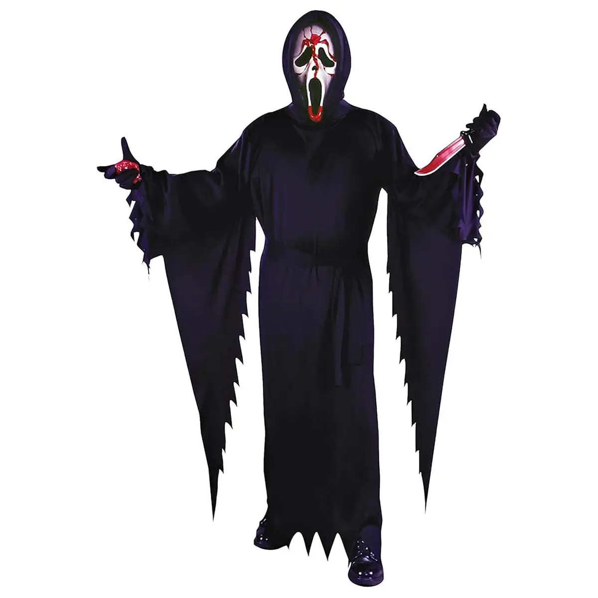 Adults Bleeding Ghost Face Fancy Dress Scream Halloween Costume 1