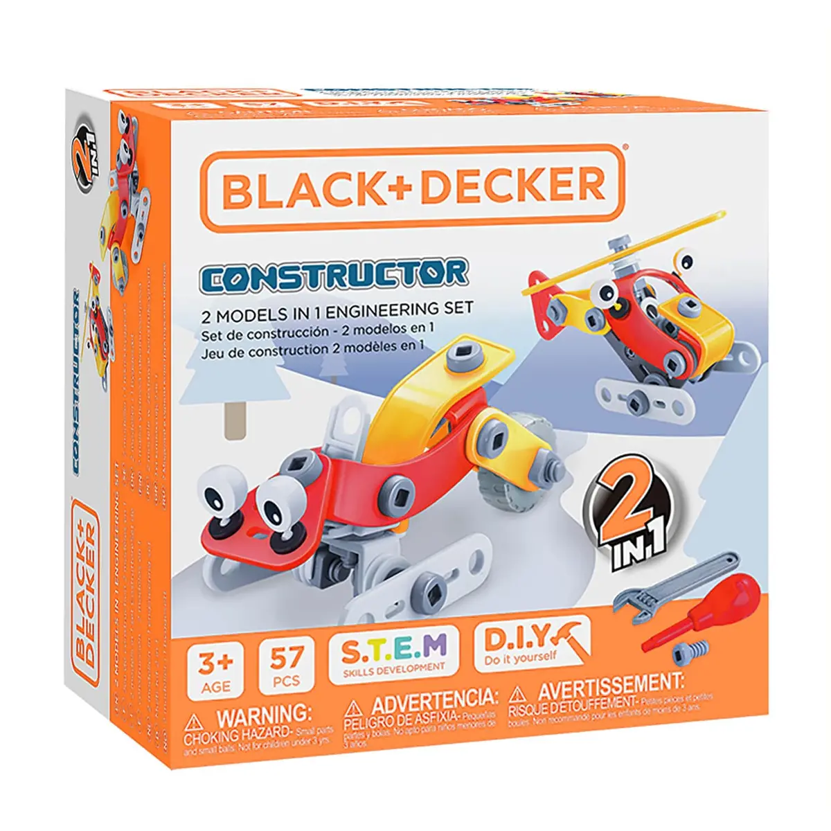 Black + Decker 2 Models In 1 Engineering Set Constructor Kit 1