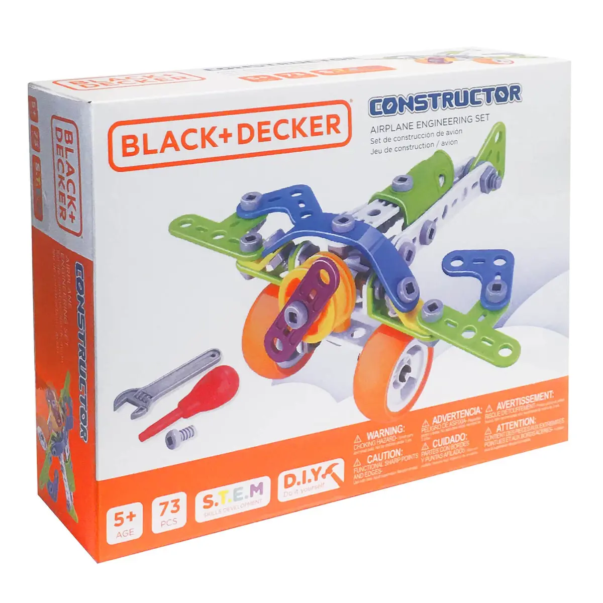 Black + Decker Airplane Engineering Set Construction Kit 73 Pieces 1