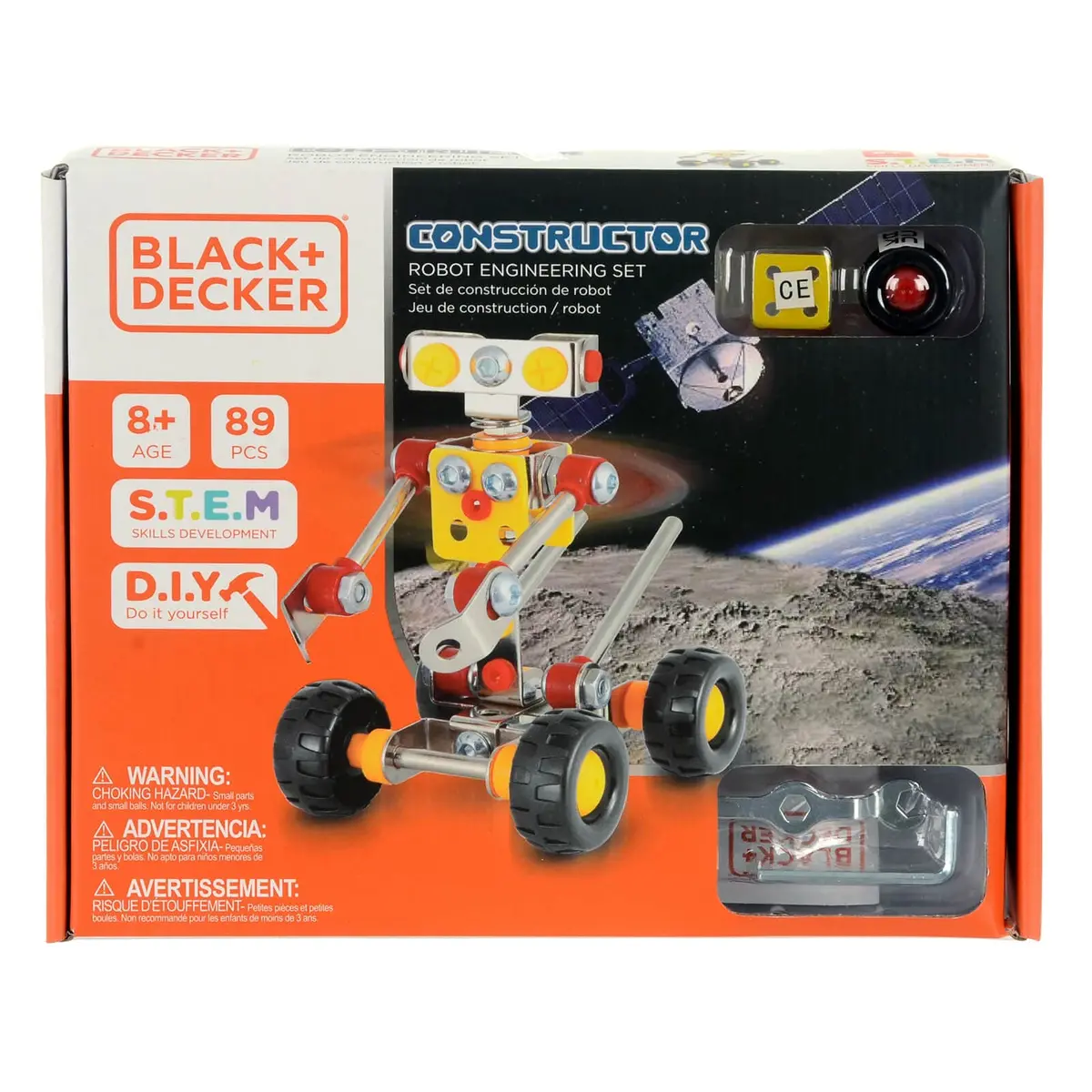Black + Decker Build A Mobile Robot Engineering Set 89 Pieces 1