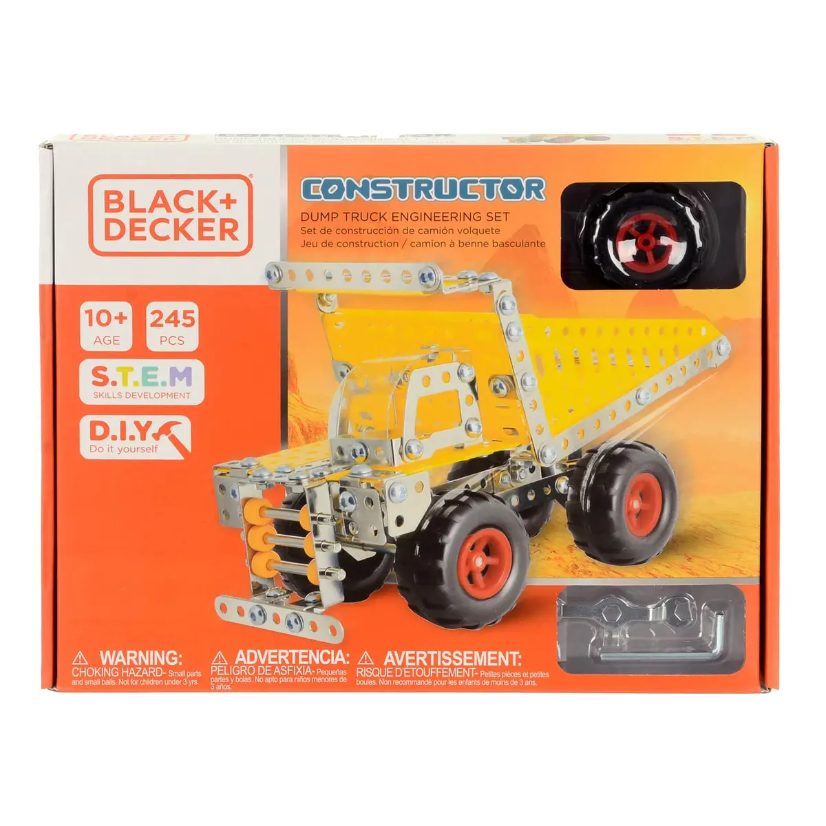 Black + Decker Build A Dump Truck Engineering Set 245 Pieces 1