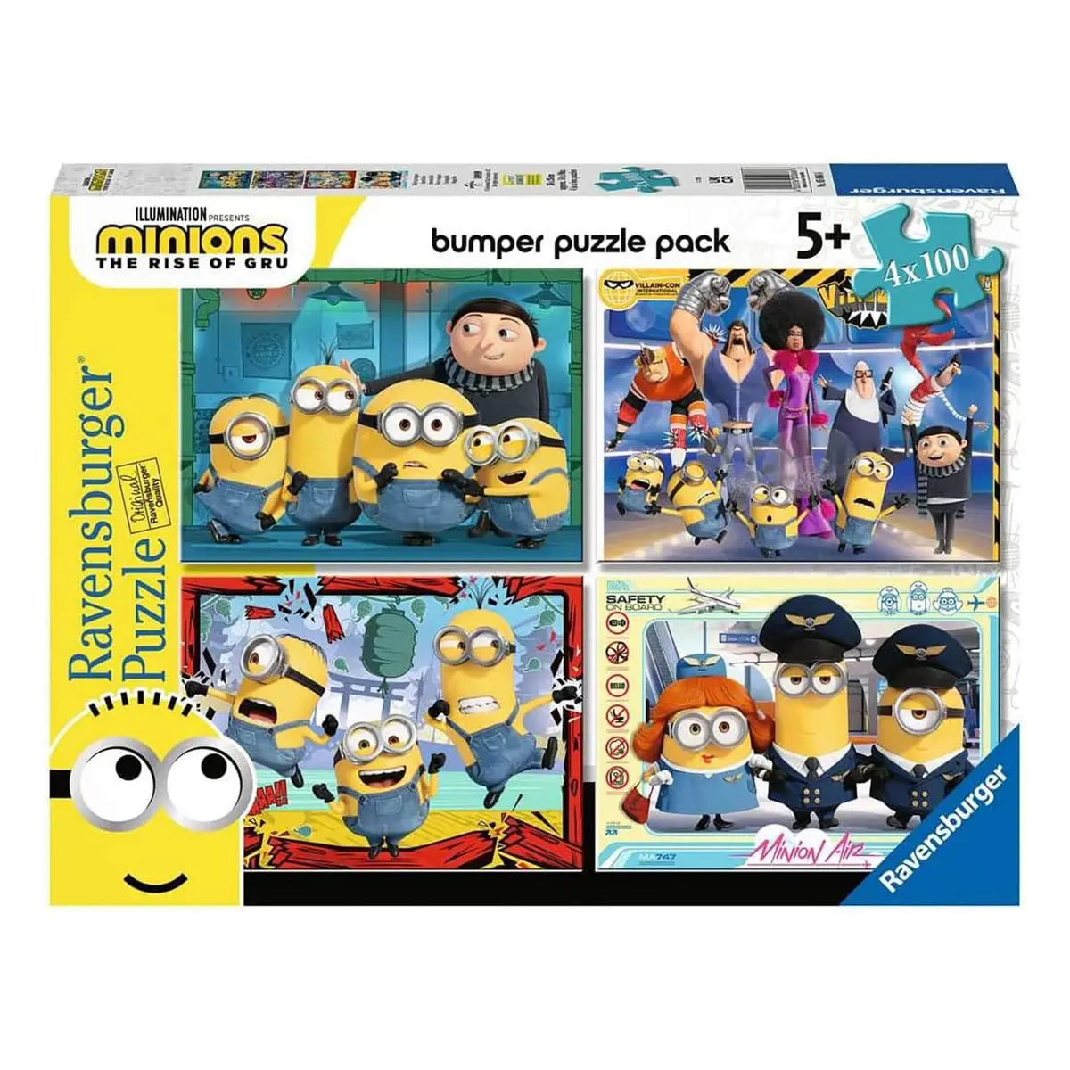 Minions Rise Of Gru Bumper Jigsaw Puzzle Pack 4 X 100 Pieces 1