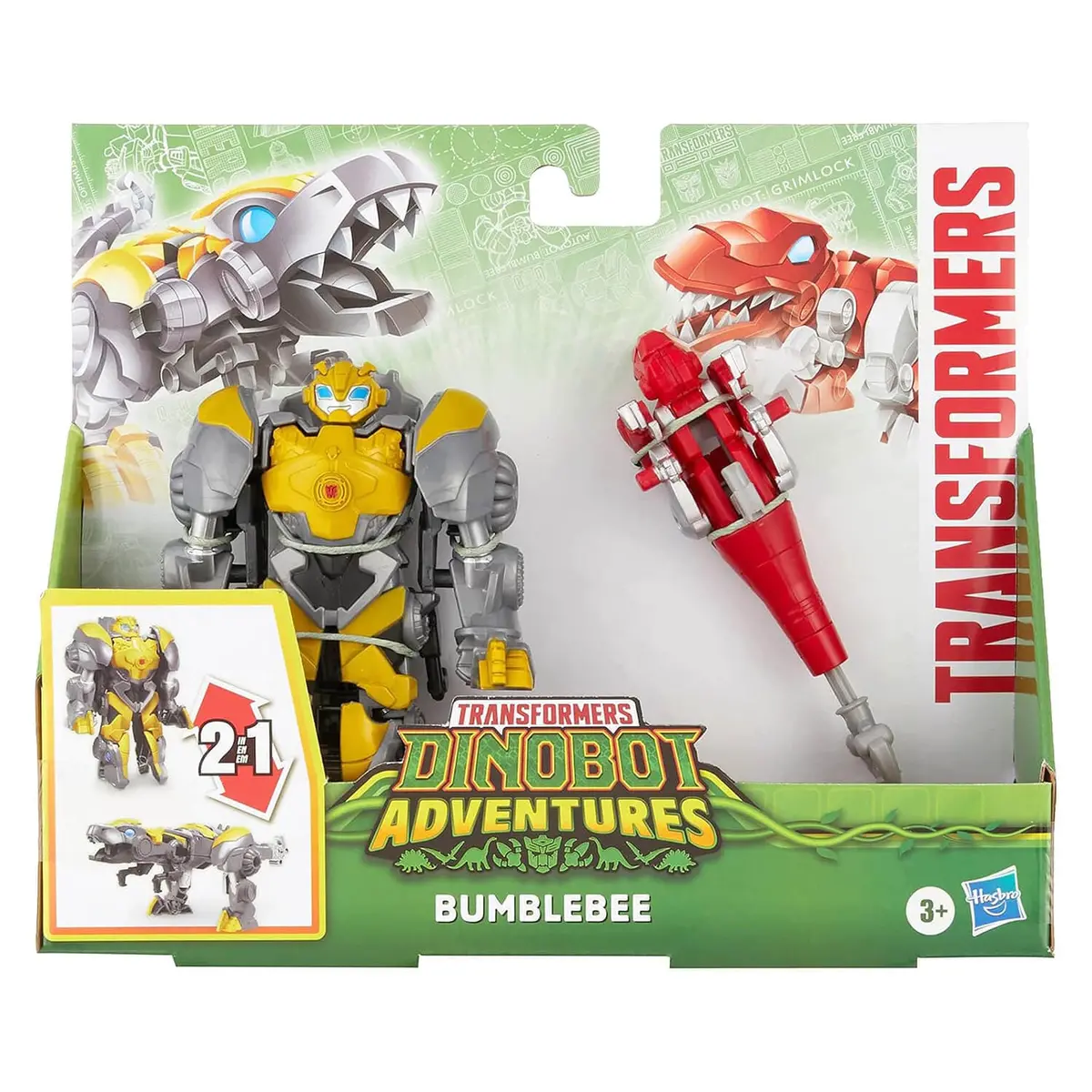 2 In 1 Transformers Chomping Autobot Action Figure With Mini Dino 1
