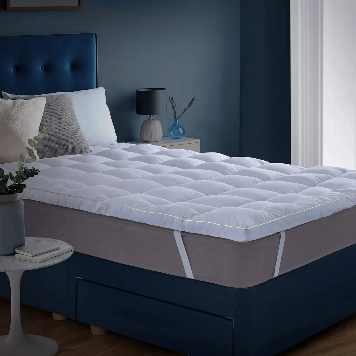 Dreamland Forever Full Mattress Topper 5Cm Deep Easy Fit Hypoallergenic 1