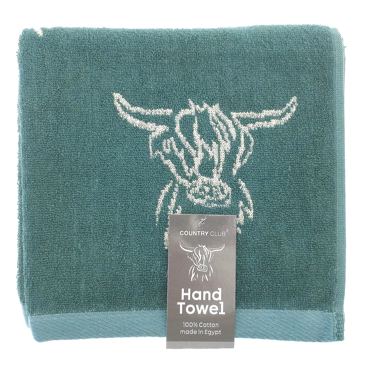 Hand Towel Highland Cow Design Guest Bathroom 100% Cotton 90Cm 1