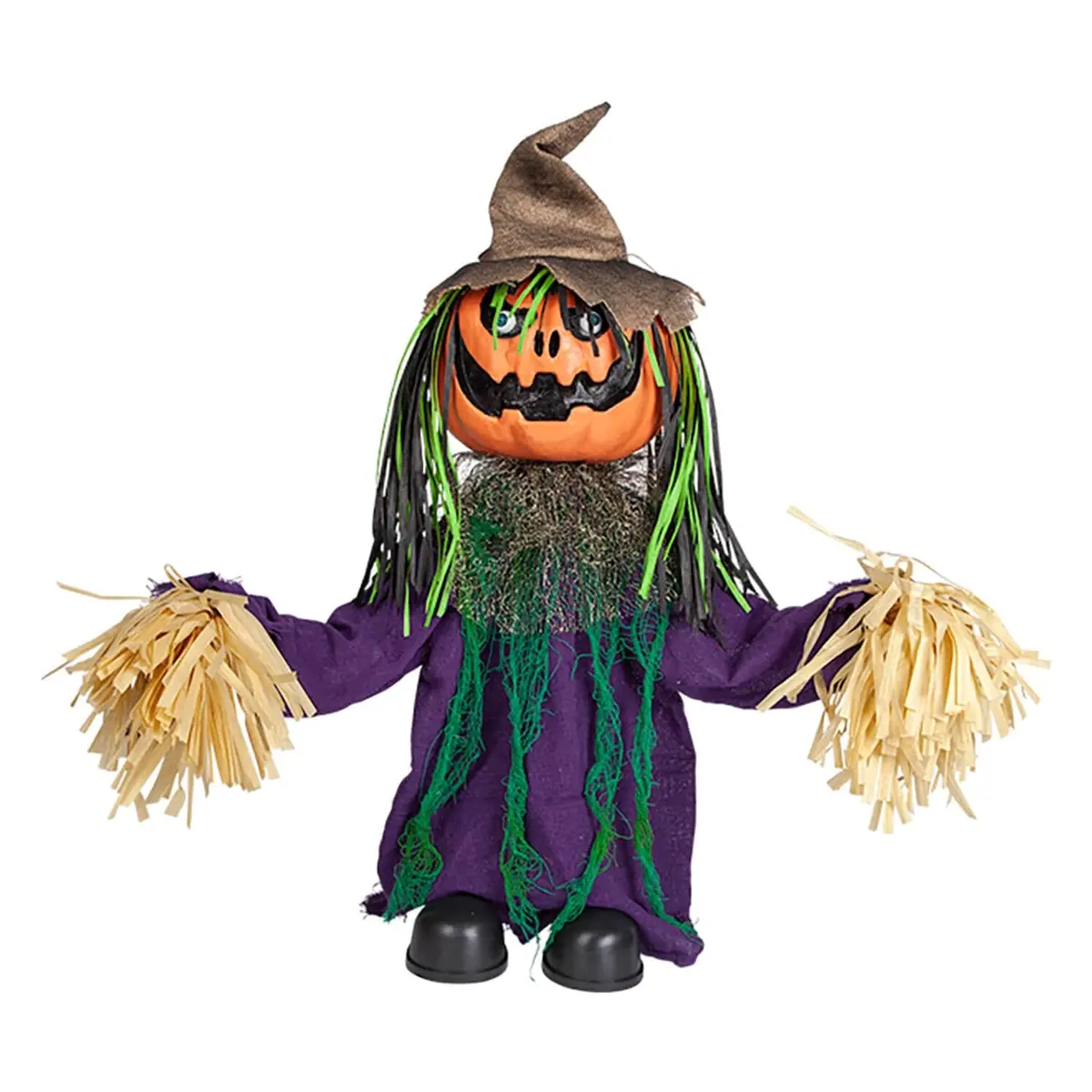 4Ft Animated Dancing Pumpkin Scarecrow Lights Sounds Decoration 1