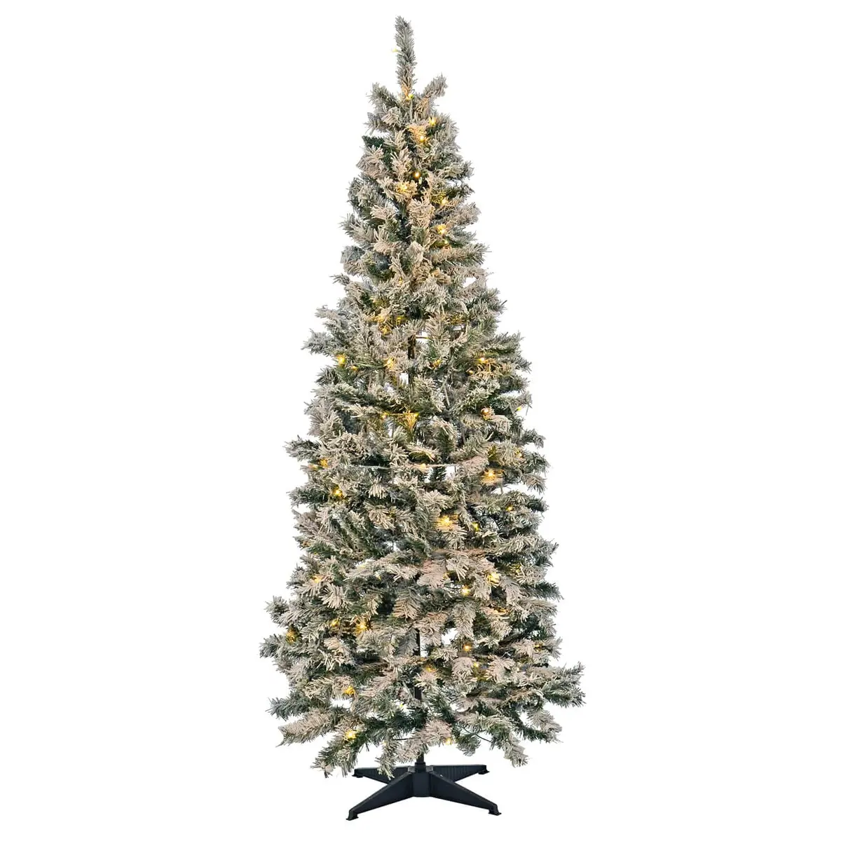 6Ft Pop Up Pre-Lit Snow Frosted Christmas Tree 120 Warm White Lights 1