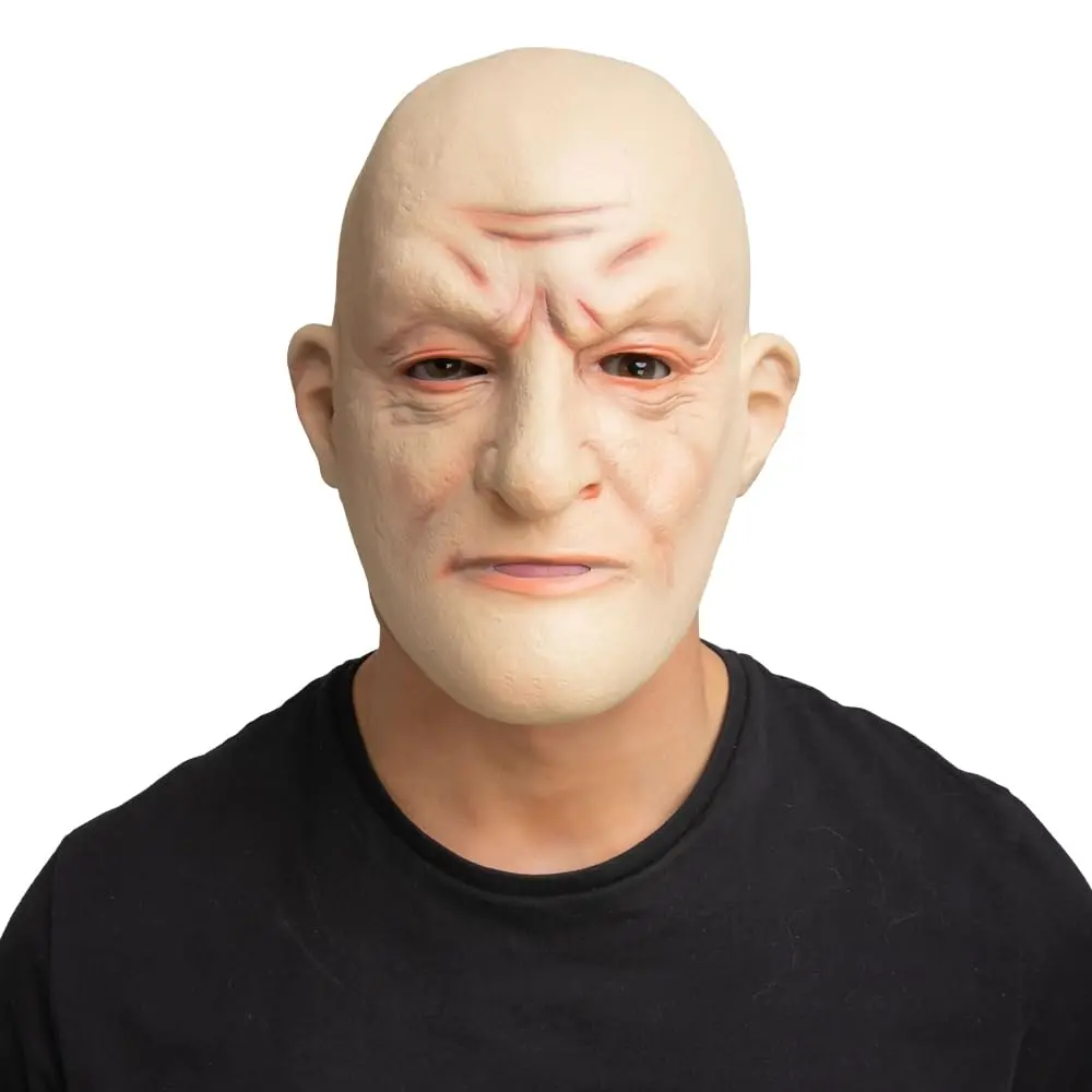 Baldy Tough Guy Latex Mask Gangster Hard Man Full Head Fancy Dress 1