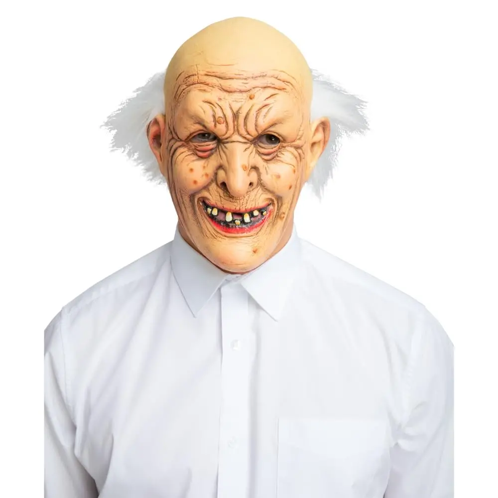 Baldy Old Guy Latex Mask Funny Pensioner Silly Man Fancy Dress 1