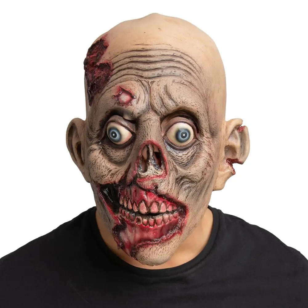 Adults Wounded Zombie Latex Mask Horror Flesh Blood Halloween 1