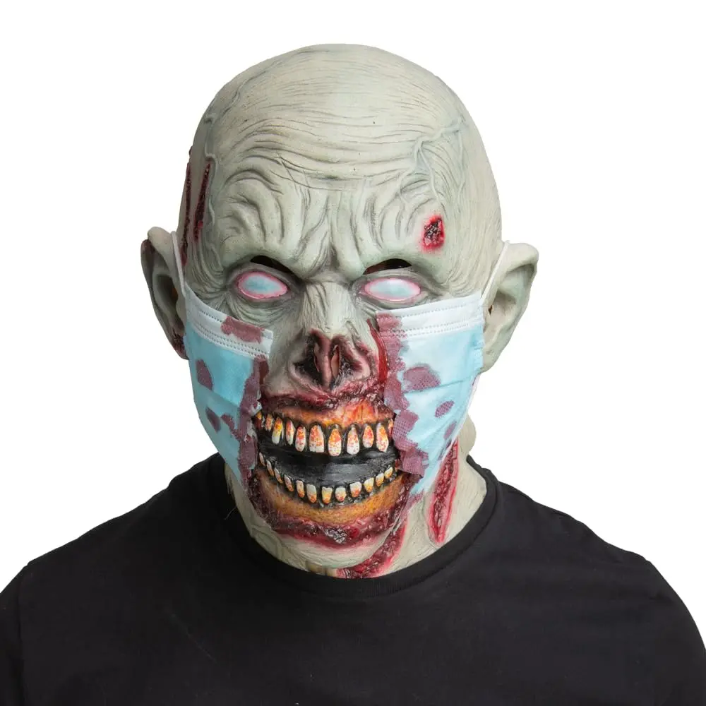 Adults Outbreak Zombie Latex Mask Full Head Neck Pandemic Horror 1