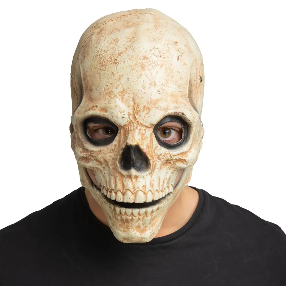 Adults Moving Mouth Skull Latex Mask Full Head Horror Halloween 1