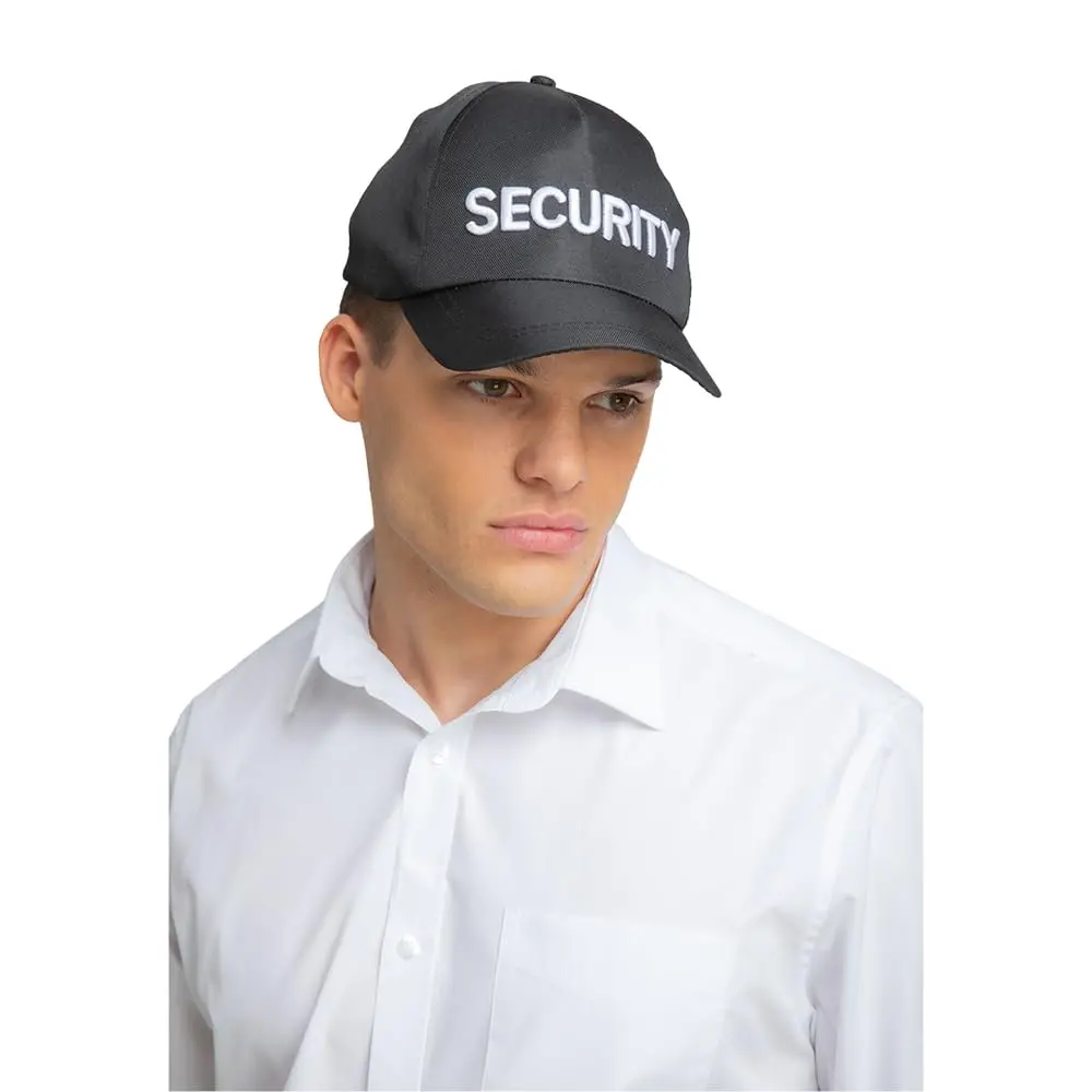 Adults Security Guard Baseball Cap Black Party Hat Fancy Dress 1