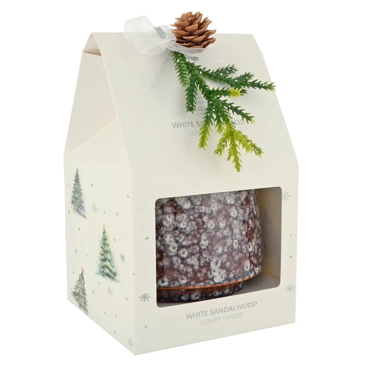 Luxury Christmas Scented Candle 3 Wick Ceramic Holder Gift Pack 1