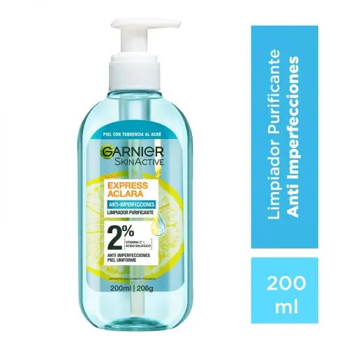 Gel Limpiador Facial  Express Aclara - Garnier Skin Active 1