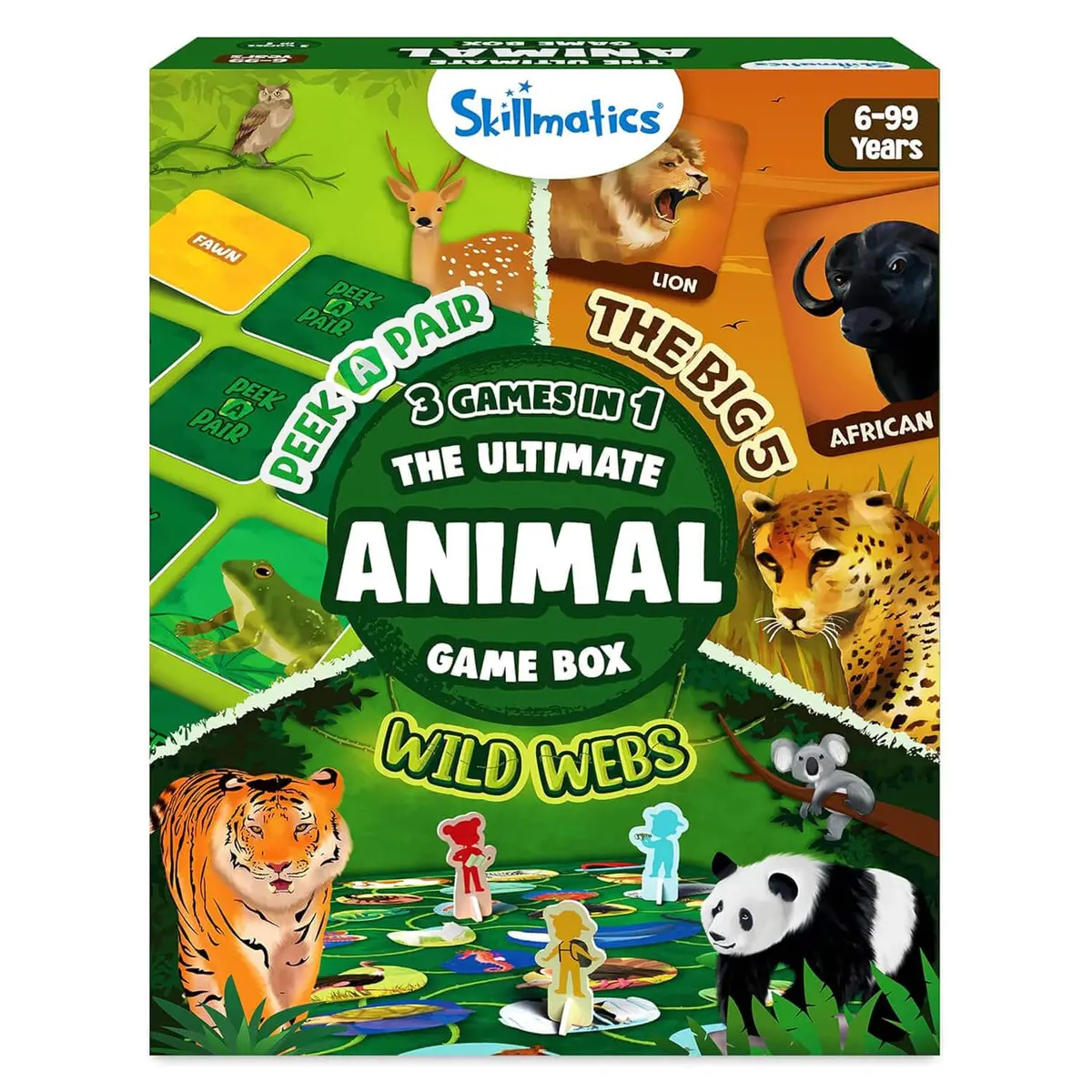 The Ultimate Animal Game Box 3 In 1 Board Memory Match Card Pairs 1