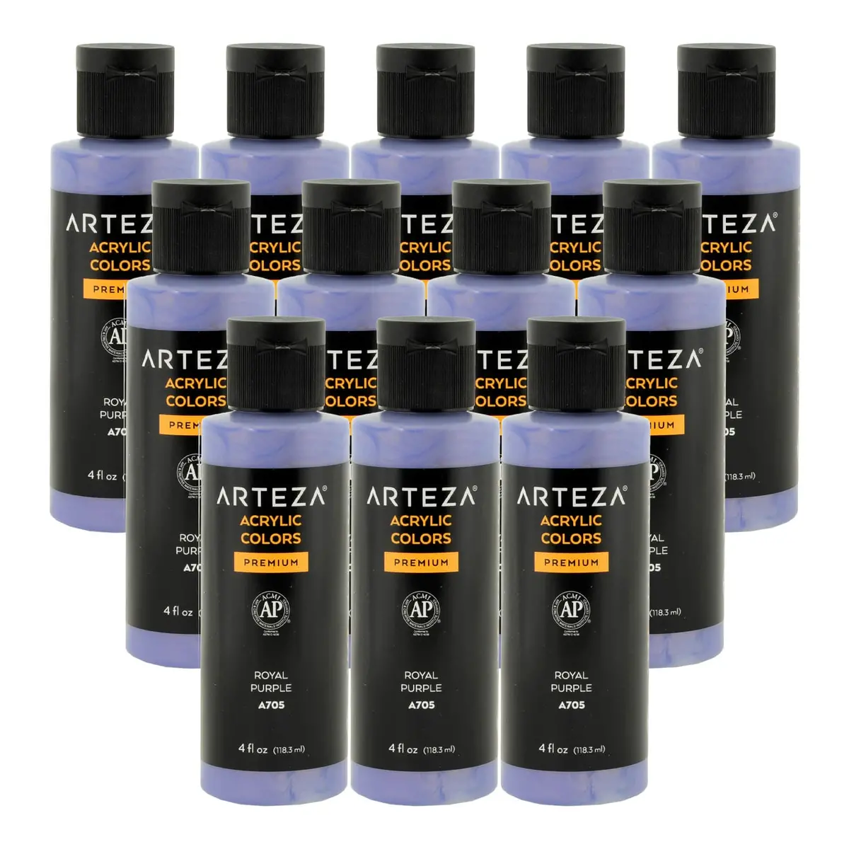 Bulk Pack Of 12 Arteza Iridescent Acrylic Paint A705 Royal Purple 118Ml 1