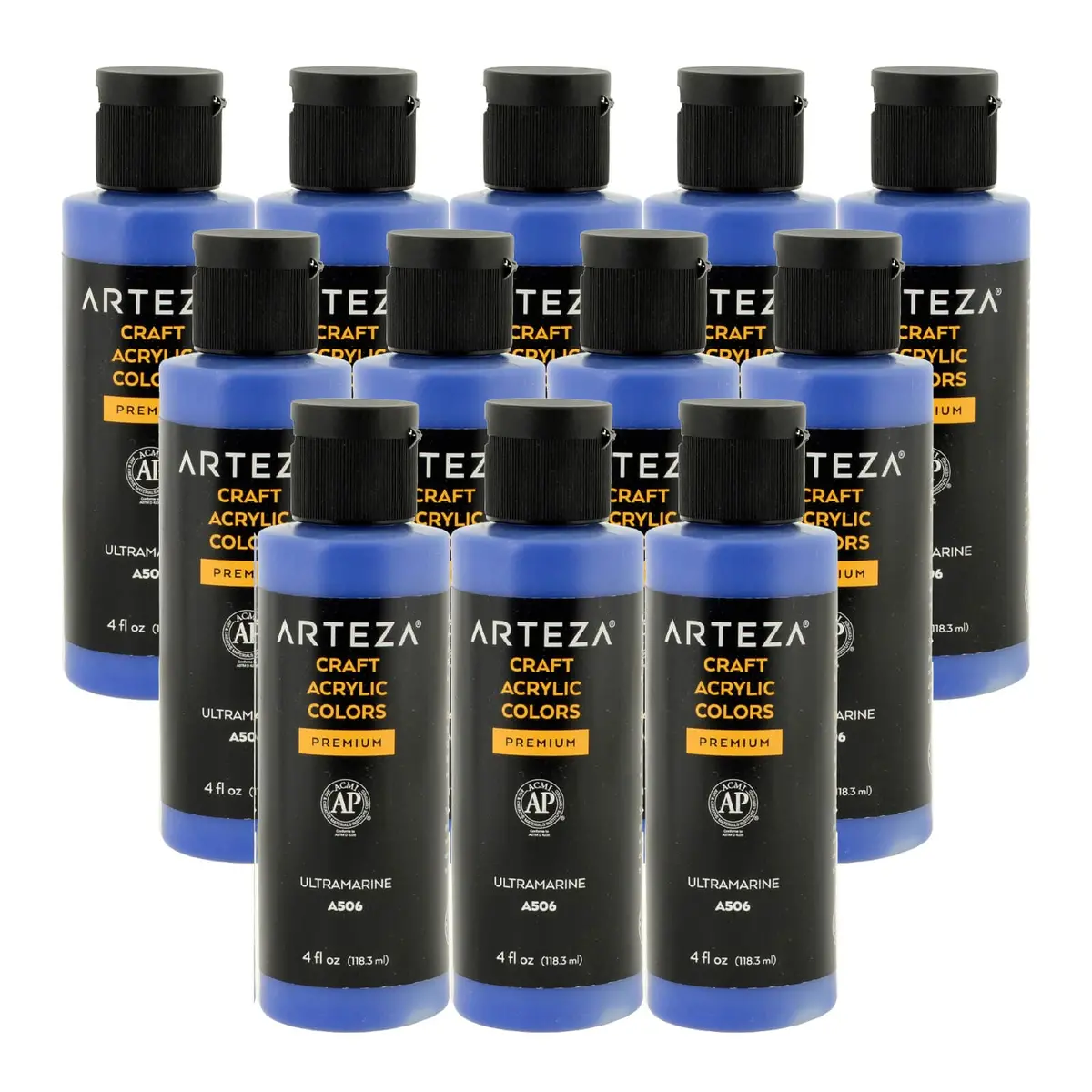Bulk Pack Of 12 Arteza Craft Acrylic Paint A506 Ultramarine 118Ml 1