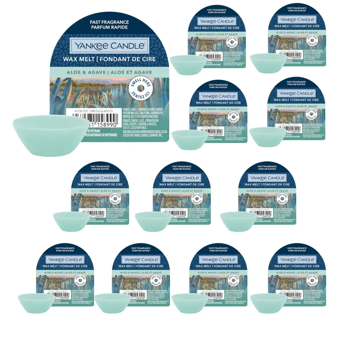 Bulk Pack 12 Aloe Agave Yankee Candle Scented Wax Melt Home Fragrance 1