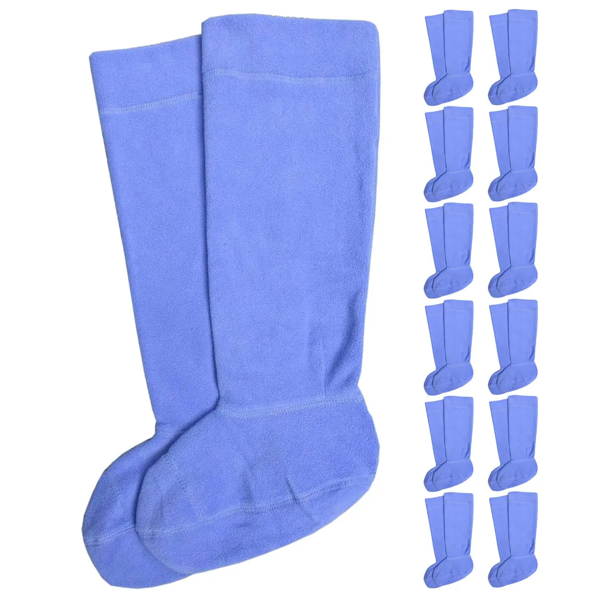 Bulk Pack Of 12 Adults Fleece Welly Socks Wellington Boot Liners 1
