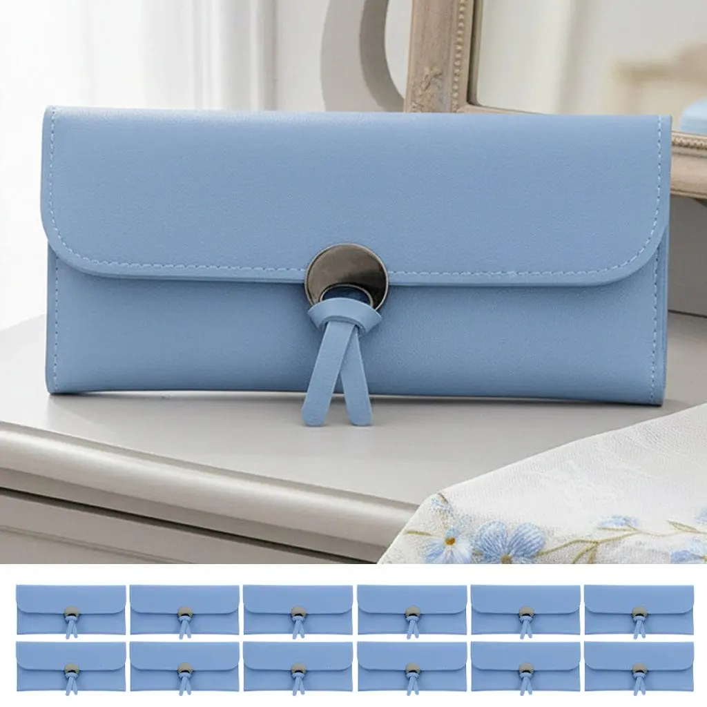 Bulk Pack Of 12 Lacey Soft Faux Leather Clutch Purse 10 Card Pockets 1