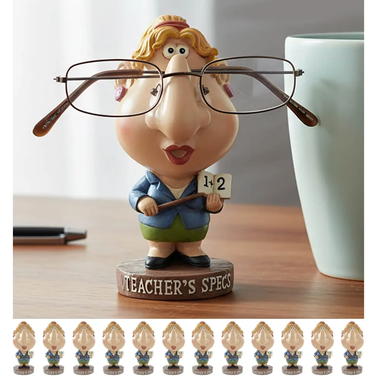 Bulk Pack Of 12 Reading Glasses Holder Novelty Character Figure 14Cm 1