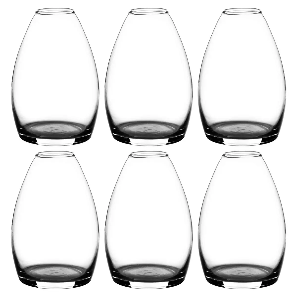 Bulk Pack Of 6 Freesia Flower Vase Clear Glass Small Posy 13Cm 2