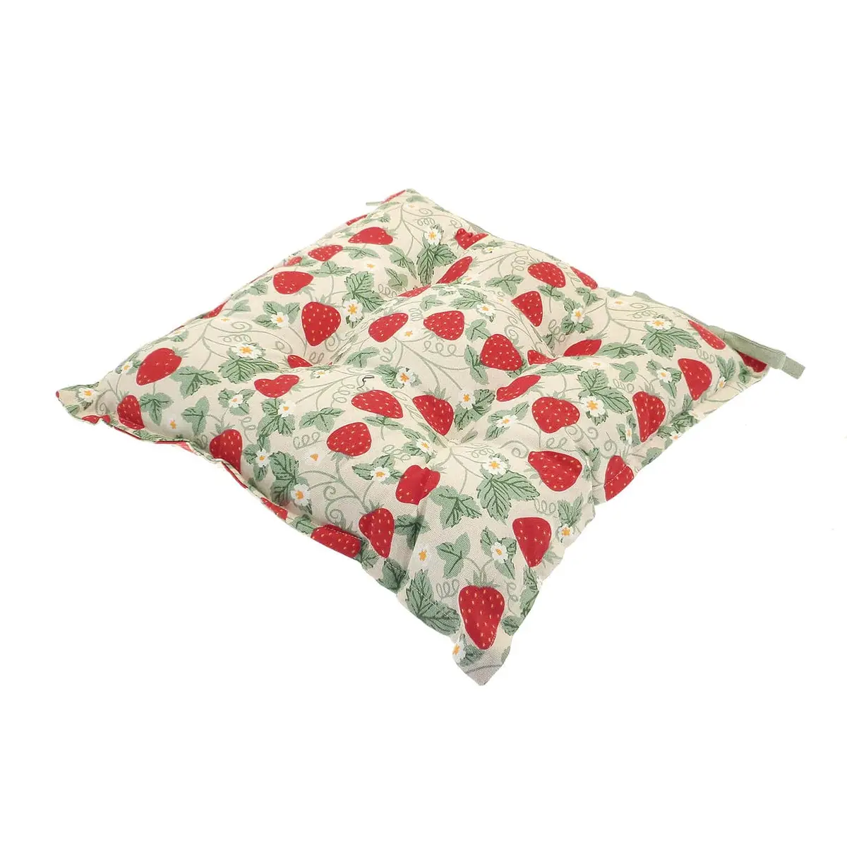 Strawberries Chair Cushion Garden Seat Pad Square Shower Resistant 38Cm 1