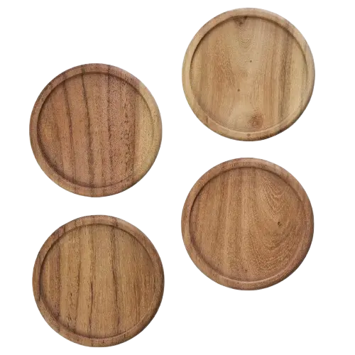 Houten Onderzetters Set/4 1