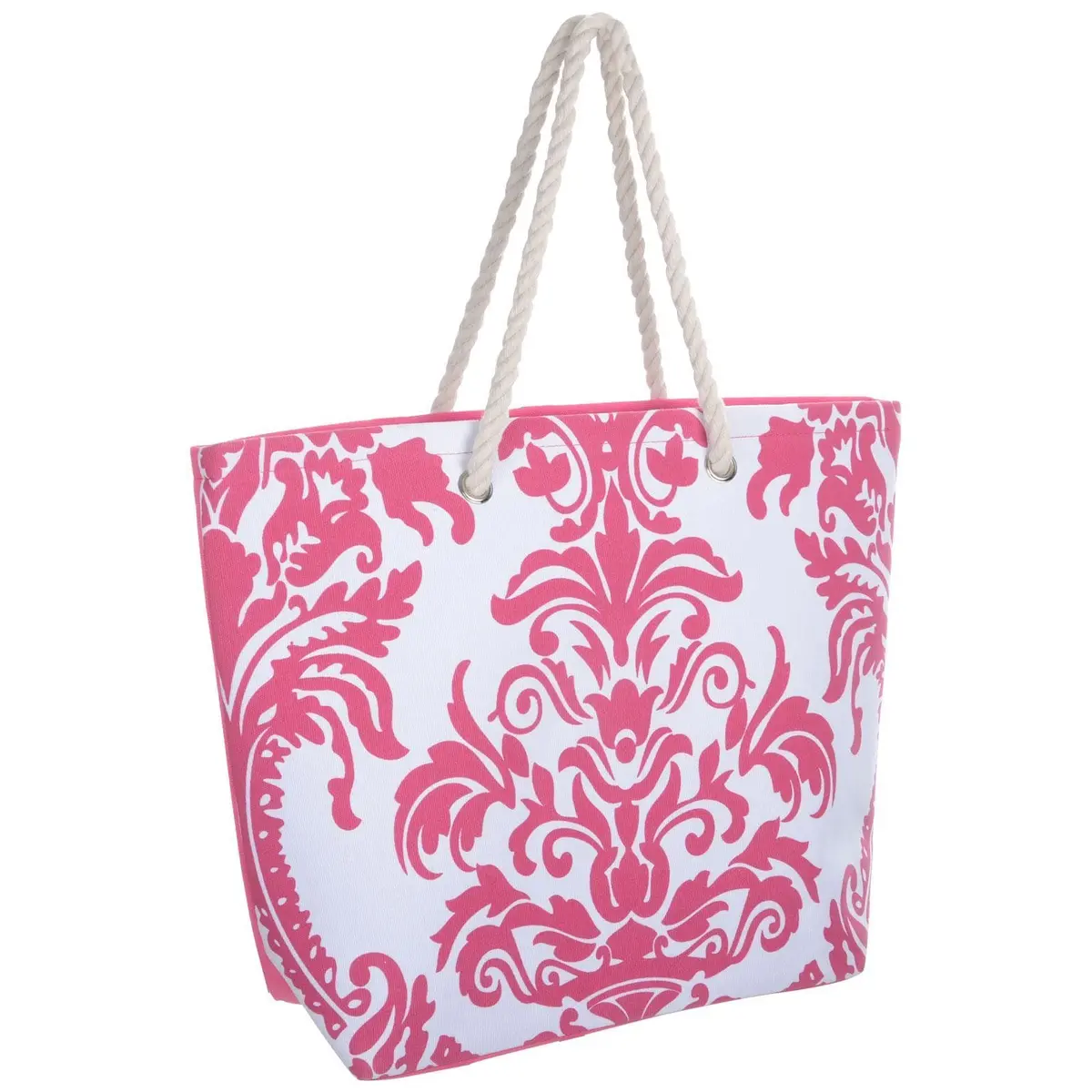 Womens Floral Canvas Beach Shoulder Bag Shopping Tote (Slight Seconds) 2