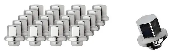 Lug Nut Set, For Aluminum Wheel, 20 New Chrome, 76 1