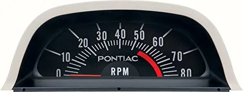 Hood Tach, New, Repro, V8, 5.5K, 69-72 Pontiac 1