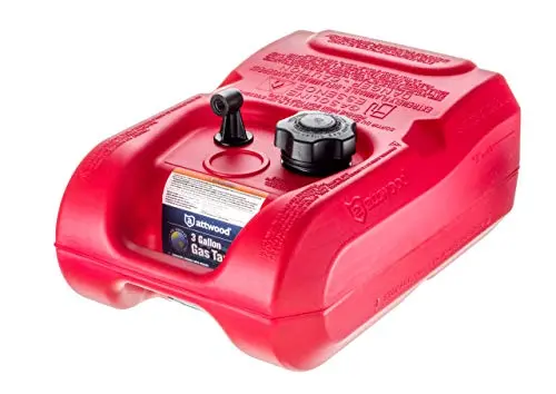 Attwood Corporation 8803Lp2 Epa And Carb Certified 3-Gallon Portable Marine Boat Fuel Tank, Red, 3 Gallon 1