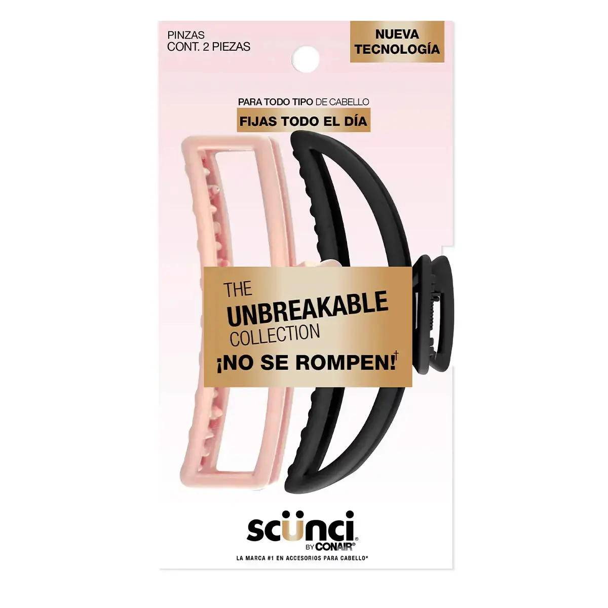 Pinzas Largas 2 Pzas Unbreakable – Scunci 1