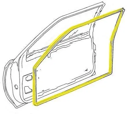 Door Weatherstrips, 2 Dr Sedan, Pair, 67-8 Olds 88 98 1