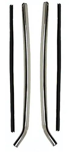 Quarter Glass Chrome, Pair, New, 67-69 Camaro Firebird 1
